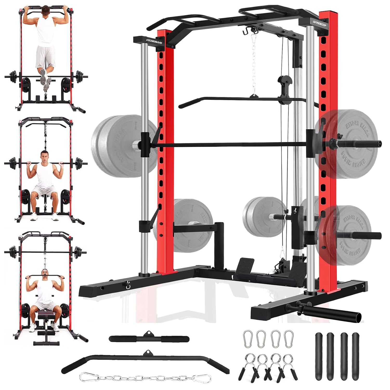 Home Gym One Machine - 올인원 스미스 머신 파워 랙 (랫
