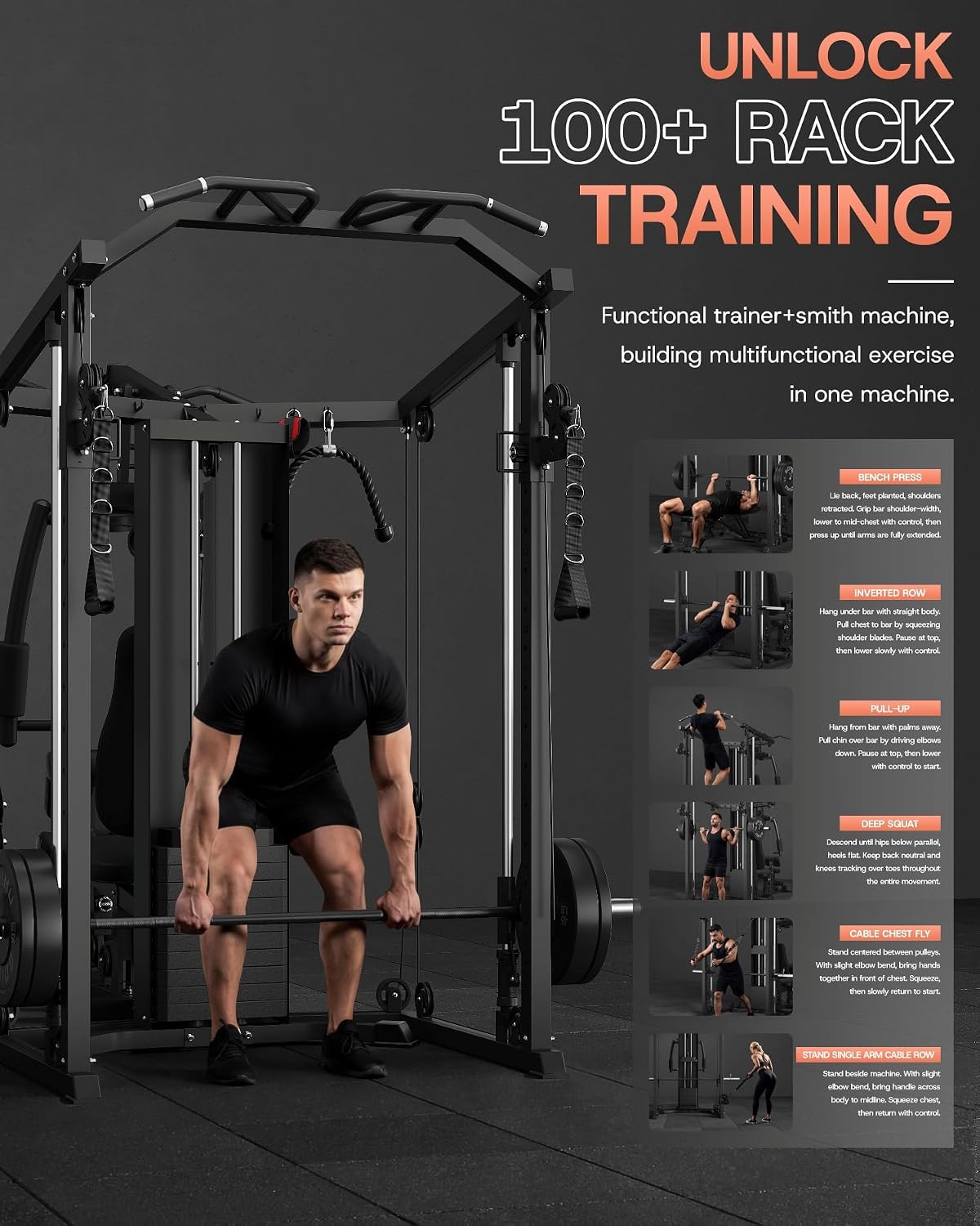 DM01 듀얼 스테이션 스미스 머신 홈짐, 140LB  - Home Gym One Machine 리뷰 및 가격