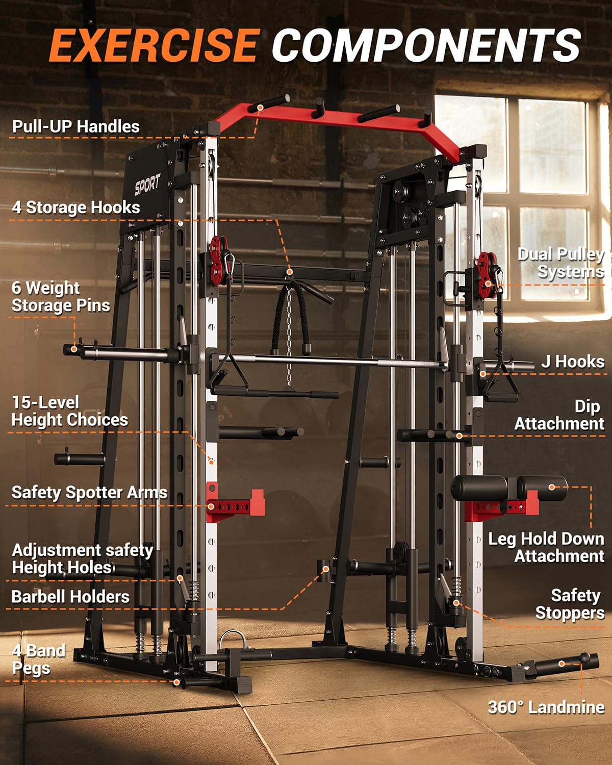 올인원 스미스 머신 홈짐, 2200lbs 스쿼트 랙,  - Home Gym One Machine 리뷰 및 가격