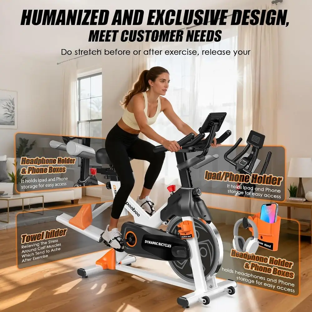 앱이 포함된 무소음 자기식 운동 자전거, 350lbs  - Home Gym Bike 리뷰 및 가격